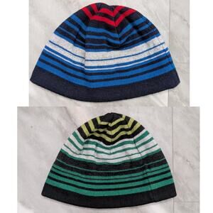 Lot of 2 SmartWool Beanie Hat Merino Wool Blend Winter Kids Youth Set Winter